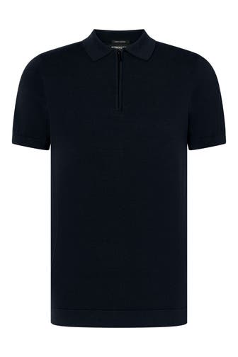 STRELLSON Feinstrick-Polo 'Vincent' navy