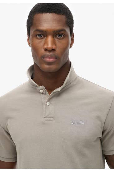 SUPERDRY - Polo-Shirt 'Vintage Destroy' graugrün