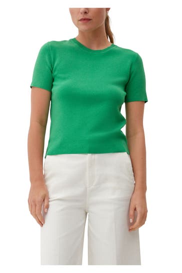 S.OLIVER BLACK LABEL Strickshirt grün