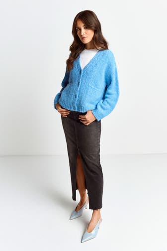 RICH & ROYAL Wollmix-Strickjacke saphirblau