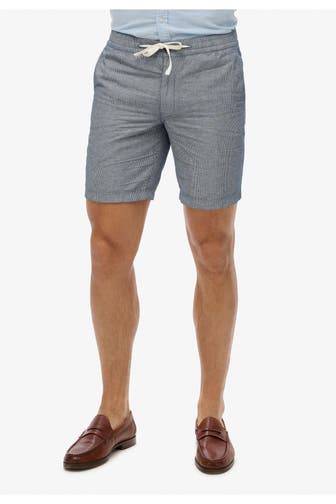 SUPERDRY Leinenmix-Shorts gestreift