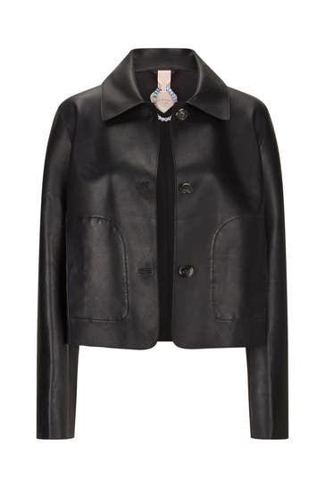 MILESTONE Lederjacke 'Canna' schwarz