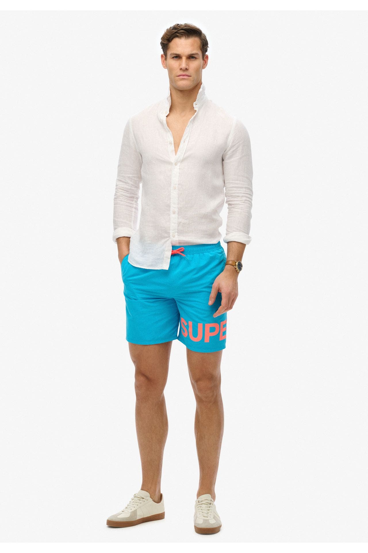 SUPERDRY Badeshorts türkis, Bild 1
