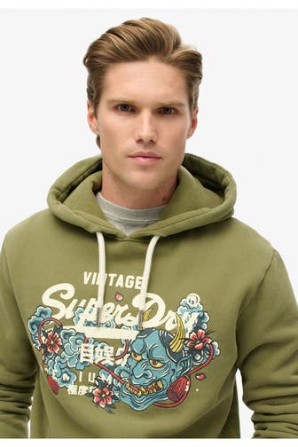SUPERDRY Hoodie 'Tokyo VL' oliv