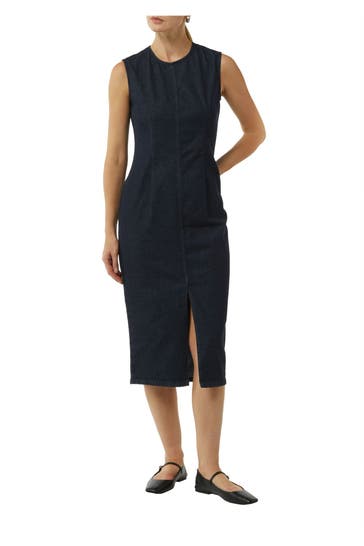 COMMA, Jeanskleid dunkelblau