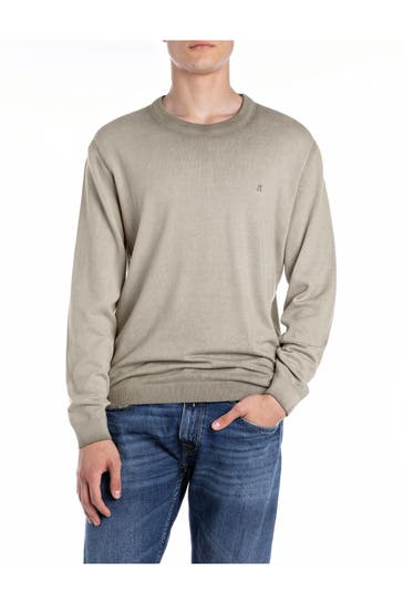 REPLAY Strickpullover graugrün