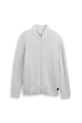TOM TAILOR Strickjacke hellgrau