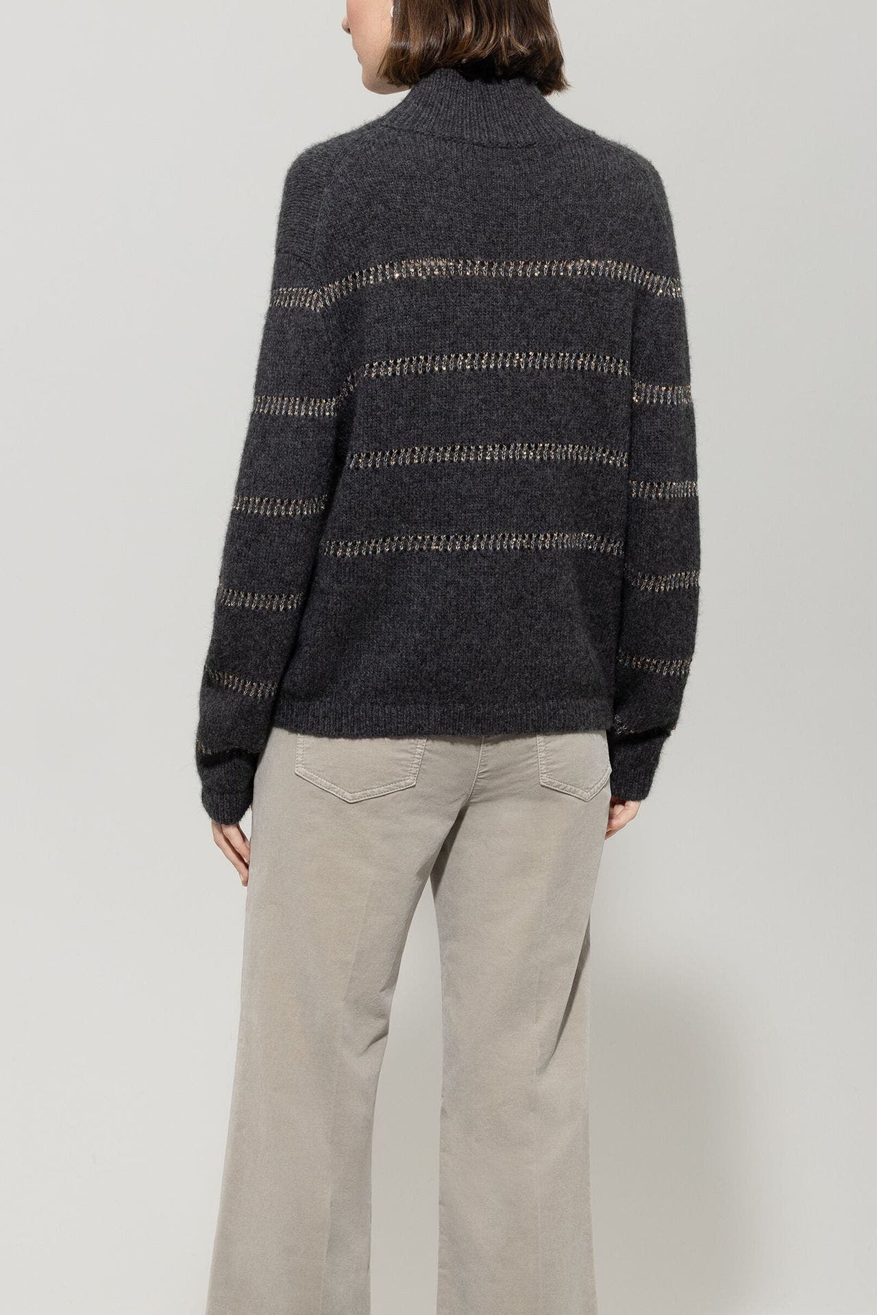 LUISA CERANO Wollmixpullover gestreift, Bild 1