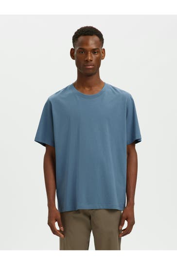 SELECTED T-Shirt taubenblau
