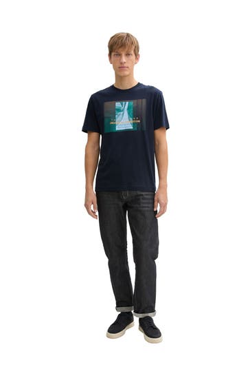 TOM TAILOR T-Shirt dunkelblau