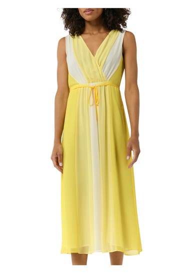 COMMA, Chiffon-Kleid zweifarbig