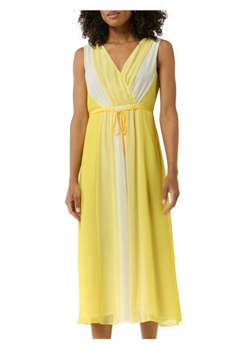 COMMA, Chiffon-Kleid zweifarbig