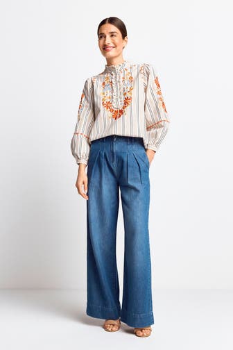 RICH & ROYAL Jeans blau flared