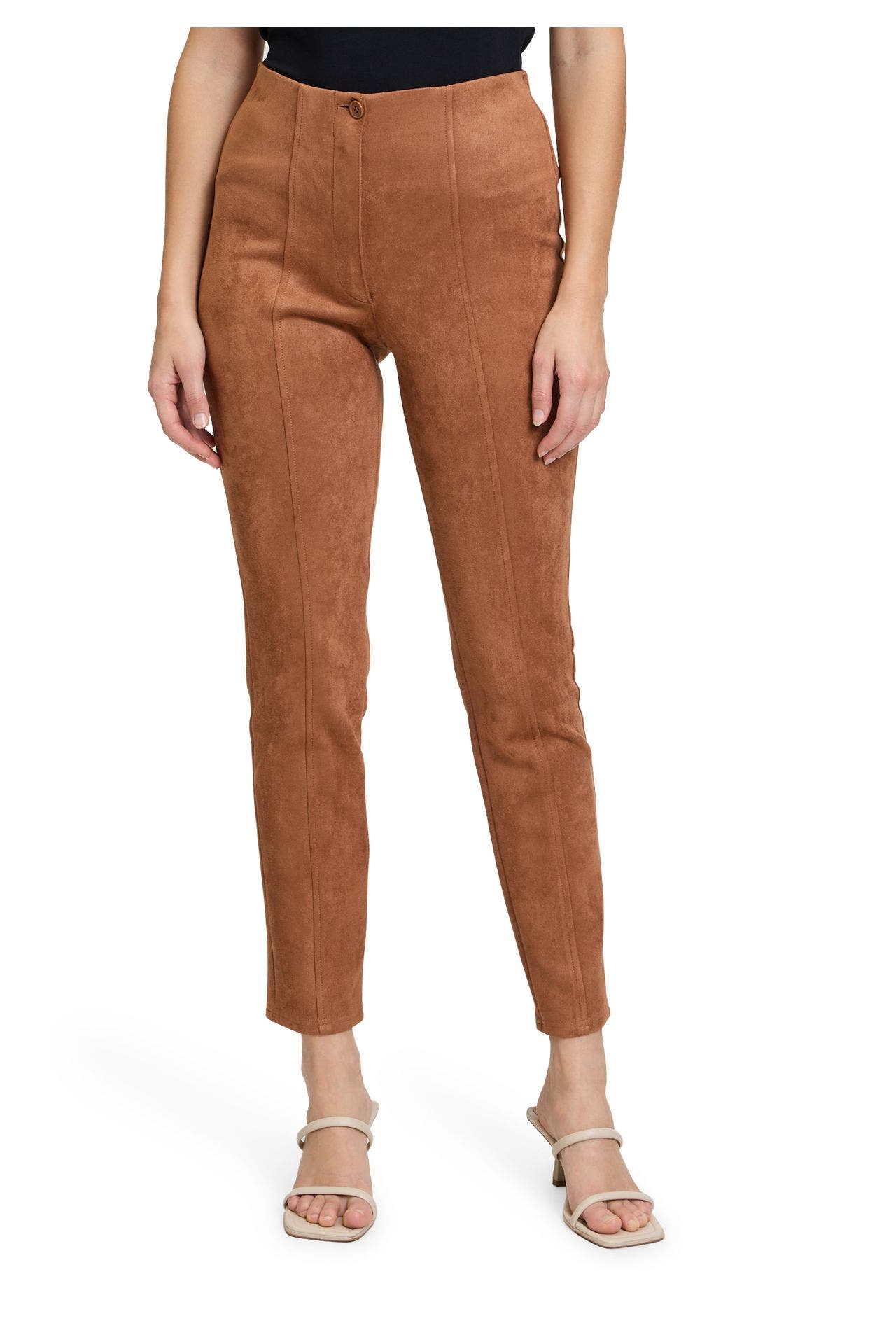 BETTY BARCLAY Kunstlederhose cognac, Bild 1