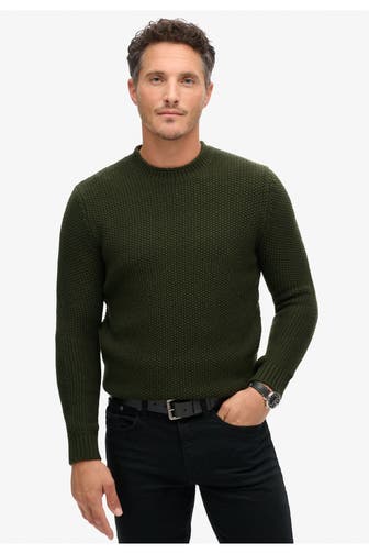 SUPERDRY Wollmix-Pullover oliv