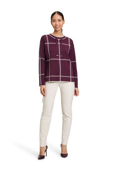 BETTY BARCLAY Strickpullover lila gemustert