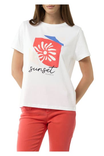 COMMA, T-Shirt weiß