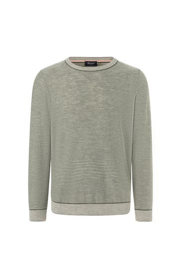 MAERZ MUENCHEN Leinenmix-Pullover gestreift