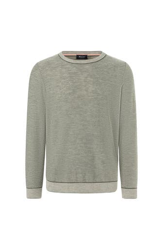 MAERZ MUENCHEN Leinenmix-Pullover gestreift