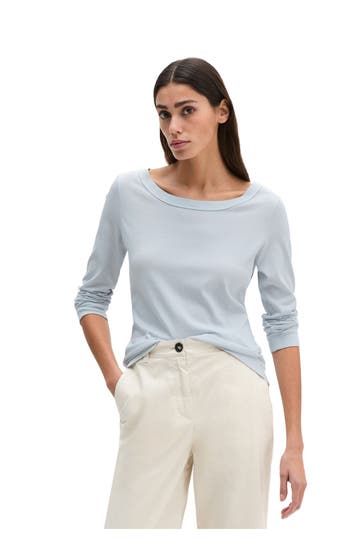 MARC O'POLO Langarmshirt blassblau