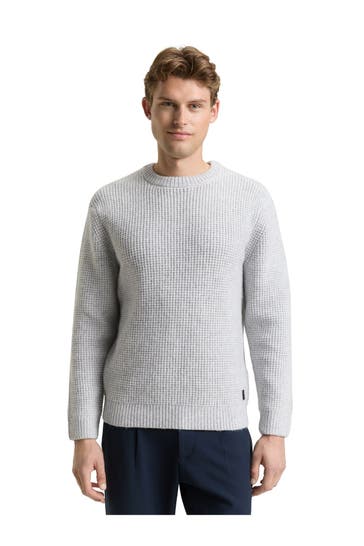 TOM TAILOR Strickpullover hellgrau