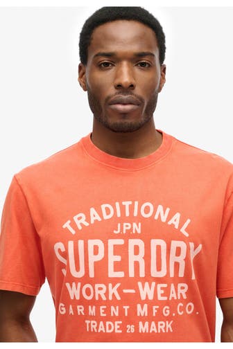 SUPERDRY T-Shirt 'Machined Goods' orange