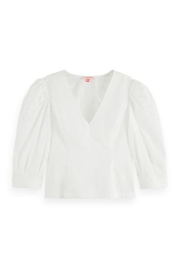 SCOTCH & SODA Blusenshirt weiß
