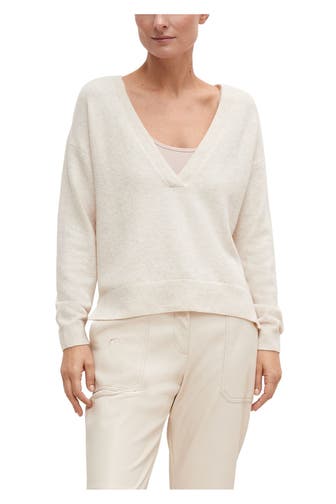 COMMA, Wollmix-Pullover creme