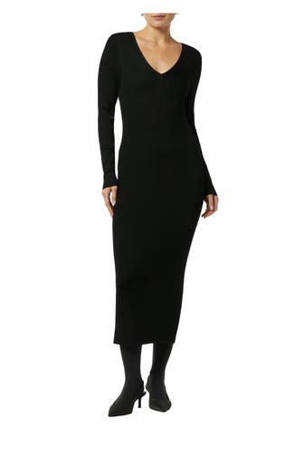 COMMA, Strickkleid schwarz