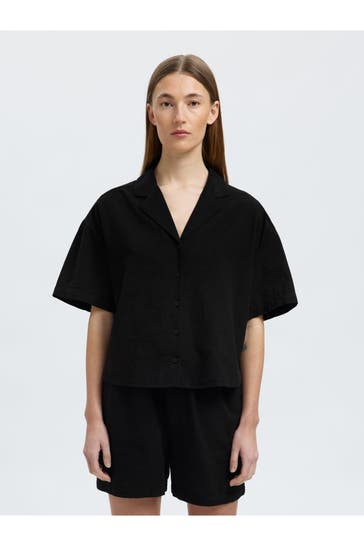 SELECTED Casual-Bluse schwarz