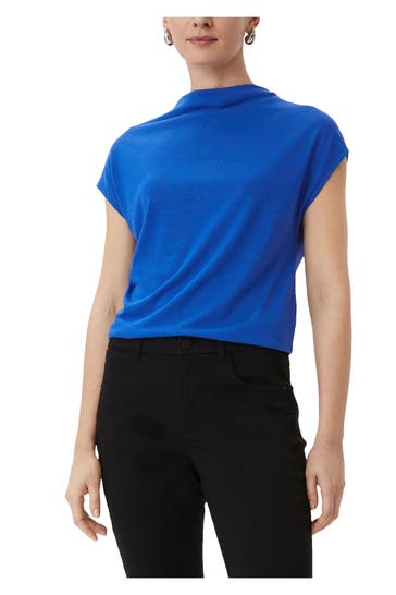 COMMA, T-Shirt azurblau