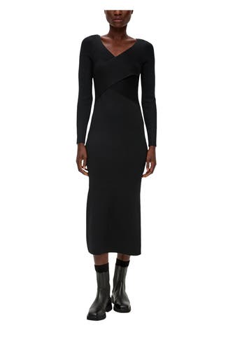 S.OLIVER BLACK LABEL Midikleid schwarz