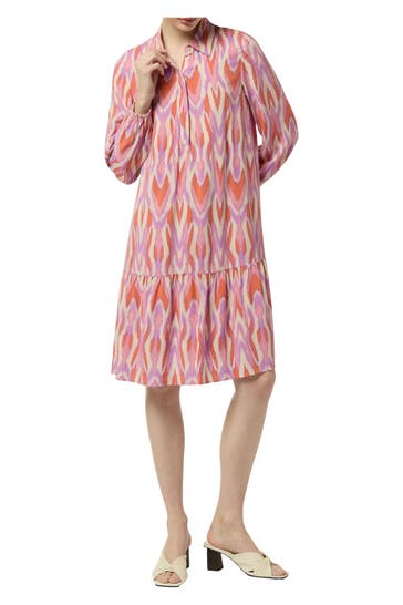 COMMA, Blusenkleid gemustert