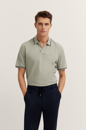BUGATTI Polo-Shirt graugrün
