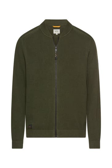 CAMEL ACTIVE Strickjacke dunkelgrün