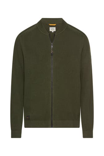 CAMEL ACTIVE Strickjacke dunkelgrün