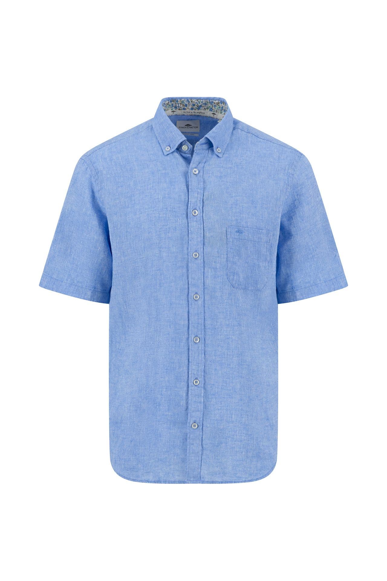 FYNCH-HATTON Kurzarmhemd blau Regular Fit, Bild 1