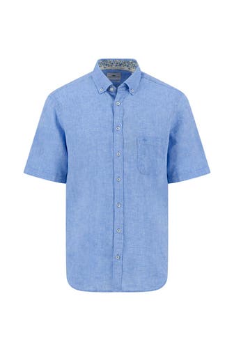 FYNCH-HATTON Kurzarmhemd blau Regular Fit
