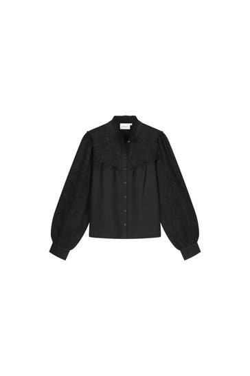 FABIENNE CHAPOT Leinenmix-Bluse 'Dea' schwarz