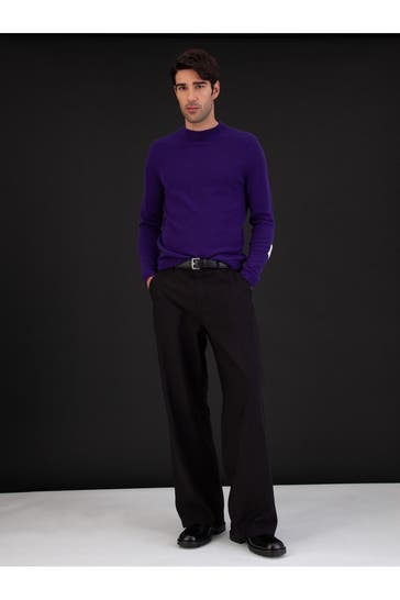 FTC Cashmere-Strickpullover dunkellila