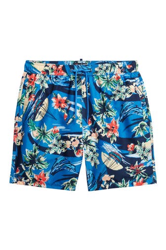 SUPERDRY Badeshorts gemustert