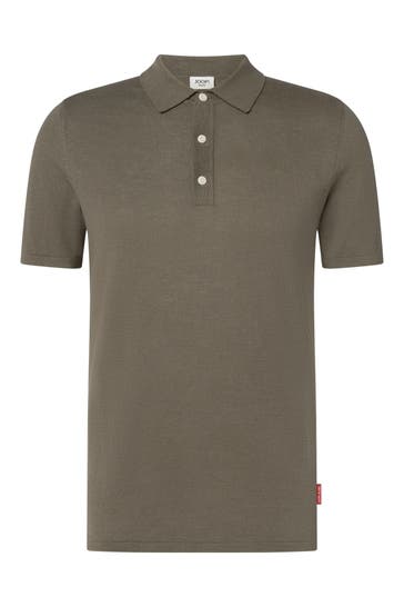 JOOP! Strick-Polo 'Bastio' graugrün