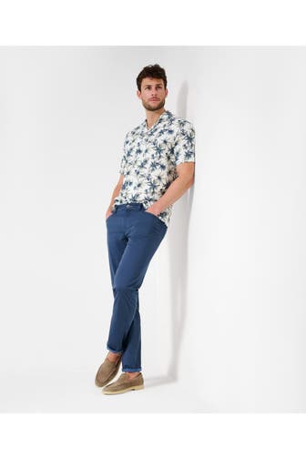 BRAX Stoffhose azurblau