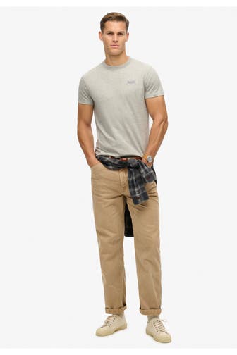 SUPERDRY T-Shirt 'Essential Logo' hellgrau