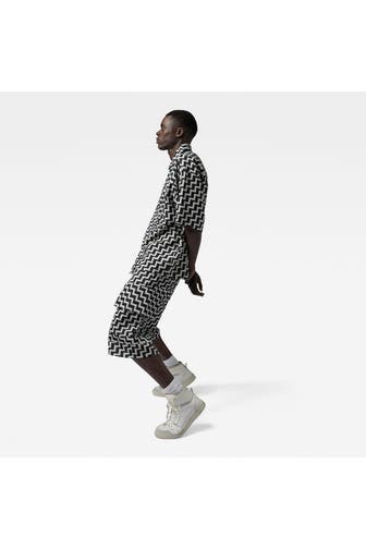 G-STAR Kurzarmhemd gemustert Oversize Fit