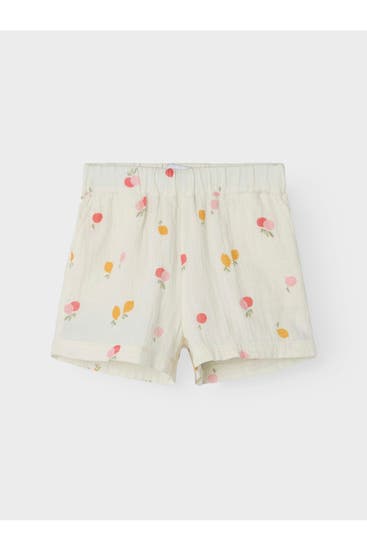 NAME IT - Shorts ecru gemustert