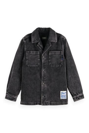 SCOTCH & SODA Cordhemd dunkelgrau