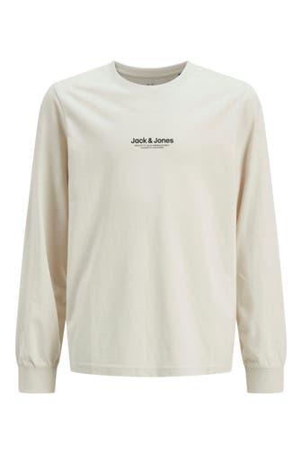 JACK & JONES Langarmshirt 'Vesterbro' ecru