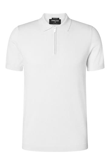 STRELLSON Feinstrick-Polo 'Vincent' creme
