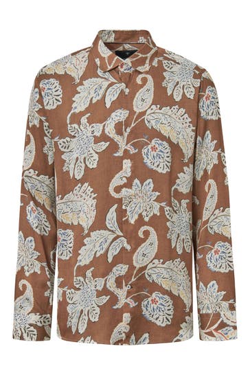 JOOP! Hemd Matty kupfer/ecru Loose Fit